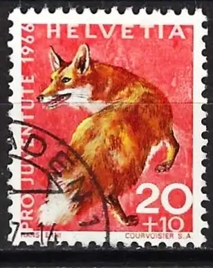 Schweiz 1966 - Mi 847 - YT 780 - Fauna : Fuchs