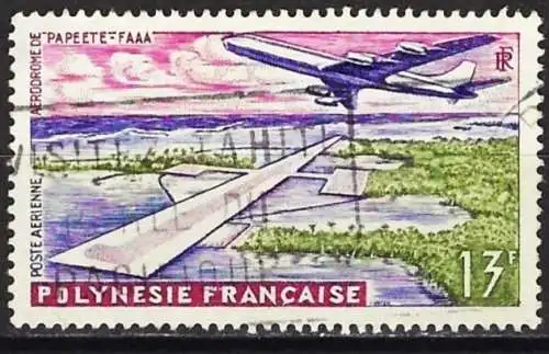 Französisch Polynesien 1960 - Mi 19 - YT Pa 5 - Flughafen von FAAA