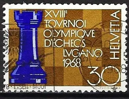 Schweiz 1968 - Mi 872 - YT 804 - Schachmeisterschaften in Lugano