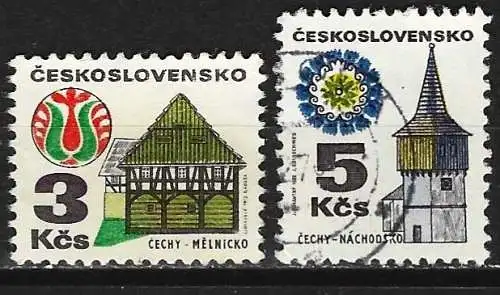 Tschechoslowakei 1972 - Mi 2080/81 - YT 1920/21 - Volkstümliche Architektur