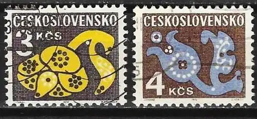 Tschechoslowakei 1972 - Mi P100/101 - YT T103 /104 - Diensmarke