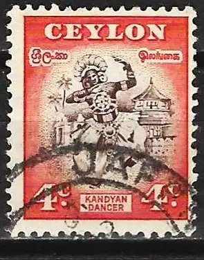 Ceylon 1950 - Mi 259 - YT 280 - Kandische Tänzerin