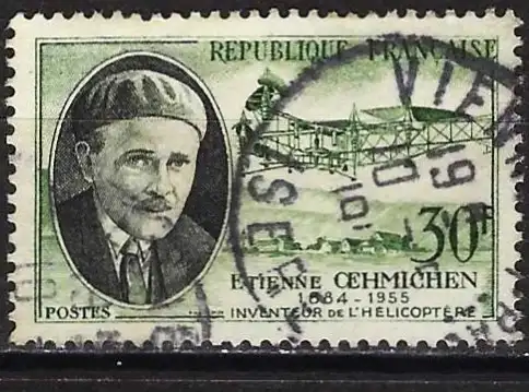 Frankreich 1957 – Mi 1127 – YT 1098 – Hubschrauber von Etienne Oehmichen