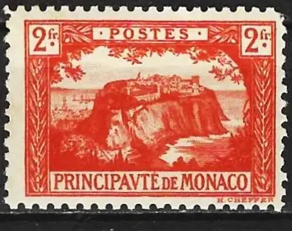 Monaco 1922 - Mi 61a - YT 61 - Felsen von Monaco - MH*