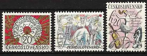 Tschechoslowakei 1976 - Mi 2314/15/16 - YT 2158/59/60 - Kulturelle Jubiläen