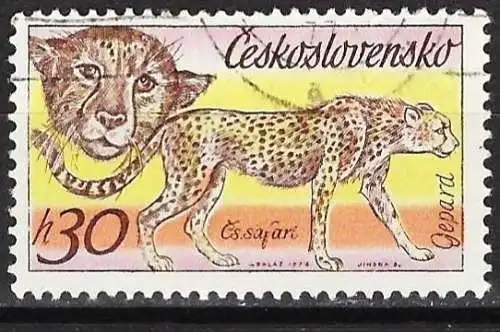 Tschechoslowakei 1976 - Mi 2347 - YT 2183 - Fauna : Gepard