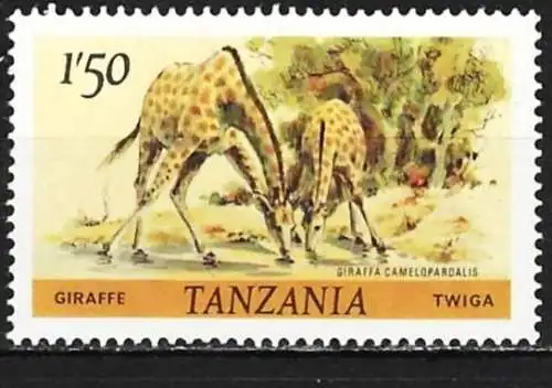Tansania 1980 - Mi 168 - YT 170 - Tierwelt : Giraffe - MNH**