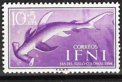 Ifni 1954 - Mi 148 - YT 93 - Meeresfauna - Fisch : Hammerhai - MNH**