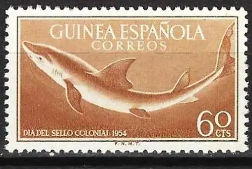 Spanisch-Guinea 1954 - Mi 306 - YT 362 - Meeresfauna - Fisch : Blauer Hai - MNH**
