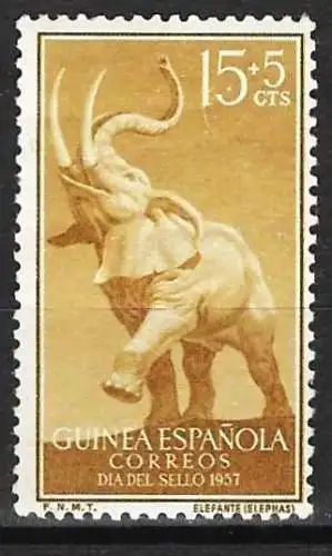 Spanisch-Guinea 1957 - Mi 335 - YT 385 - Fauna : Afrikanischer Elefant - MH*
