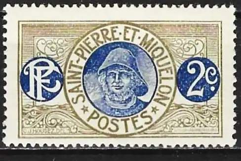 Saint-Pierre und Miquelon 1909 - Mi 74 - YT 79 - Fischer - MNH**