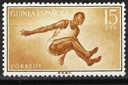 Spanisch-Guinea 1958 - Mi 343 - YT 393 - Leichtathletik : Weitsprung - MNG