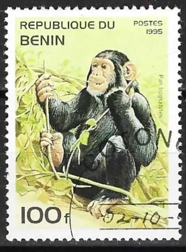 Benin 1995 - Mi 693 - YT 708AB - Wildtiere : Affe : Schimpanse