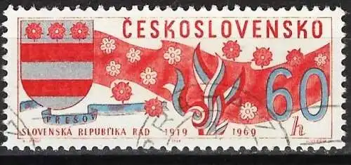 Tschechoslowakei 1969 - Mi 1864 - YT 1711 - Wappen und Flagge der Slowakischen Republik