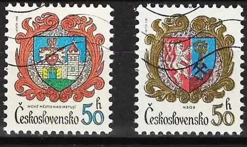 Tschechoslowakei 1982 - Mi 2651 und 2653 - YT 2475 und 2477 - Wappen