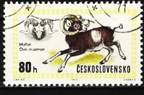 Tschechoslowakei 1971 - Mi 2016 - YT 1860 - Fauna : Muffelwild