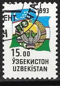 Usbekistan 1993 - Mi 31 - YT 27 - Wappen und Flagge