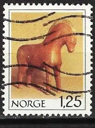 Norwegen 1978 - Mi 789 - YT 745 - Pferd, Holzskulptur
