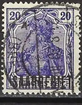 Saarland ( Deutschland ) 1920 - Mi 35 - YT 37 - Germania überdruckt