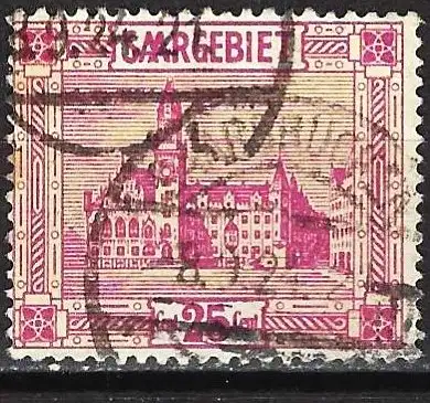 Saarland ( Deutschland ) 1923 - Mi 100 - YT 91 - Rathaus von Saarbrucken
