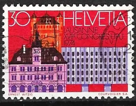 Schweiz 1974 - Mi 1027 - YT 957 - UPU-Kongress in Lauzanne
