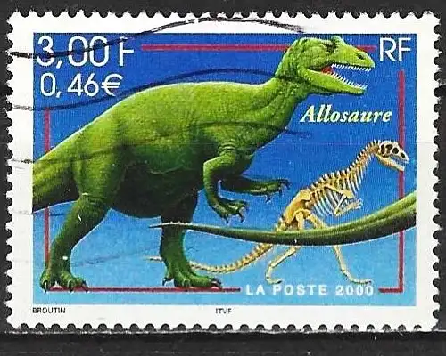 Frankreich 2000 - Mi 3475 - YT 3334 - Dinosaurier : Allosaurus