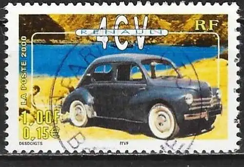 Frankreich 2000 - Mi 3460 - YT 3319 - Das Auto 4CV von Renault