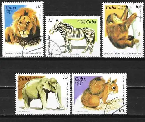 Cuba 1995 - Mi 3852/55 - YT 3498/3502 - Wildtiere 