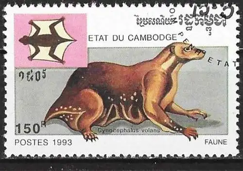 Kambodscha 1993 - Mi 1349 - YT 1120 - Wildtiere : Fliegender Galäopithecus