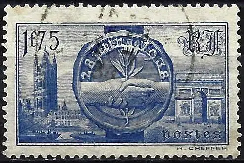 Frankreich 1938 - Mi 431 - YT 400 - Besuch des König und Königin von England