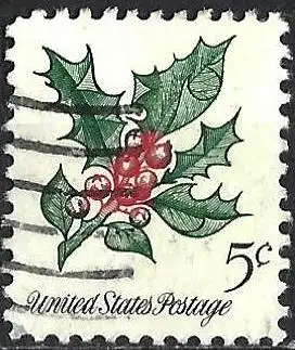 USA  1964 - Mi 869x - YT 769 - Weihnachten : Stechpalme