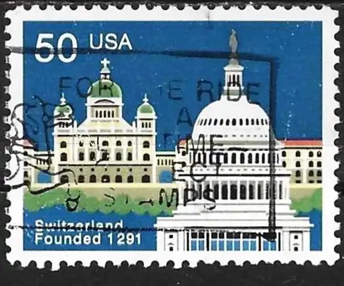 USA 1991 - Mi 2120 - YT 1930a - Kapitol & Bundeshaus in Bern