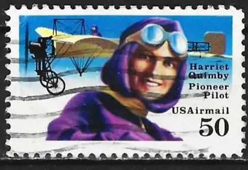 USA 1991 - Mi 2130 - YT Pa 121 - Harriet Quimby mit Flugzeug