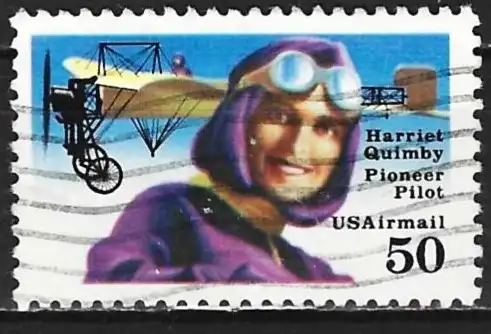 USA 1991 - Mi 2130 - YT Pa 121 - Harriet Quimby mit Flugzeug