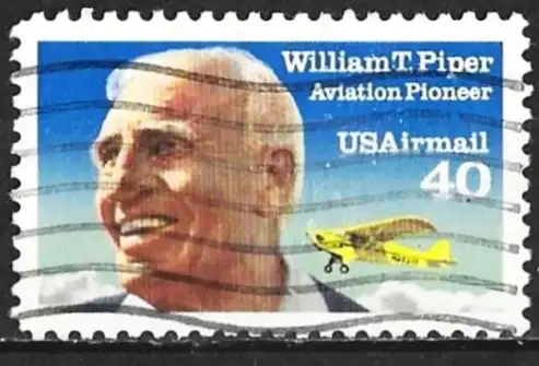 USA 1991 - Mi 2135 - YT Pa 122 - William T. Piper mit Flugzeug