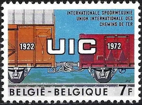 Belgien 1972 - Mi 1681 - YT 1626 - Internationaler Eisenbahnverband  - MNH**
