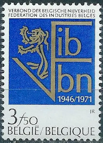 Belgien 1971 - Mi 1661 - YT 1609  - Verband der belgischen Industrie - MH*