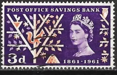 Großbritannien 1961 - Mi 344 - YT 360 - Postbank-Sparkasse