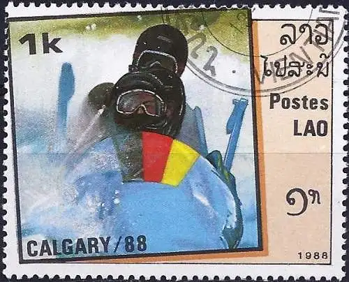 Laos 1988 - Mi 1060 - YT 838 - Olympische Spiele in Calgary : Bob