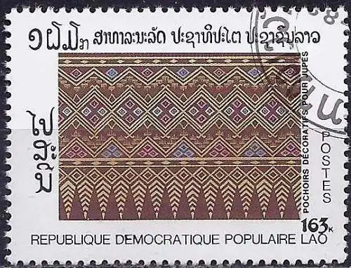 Laos 1988 - Mi 1109 - YT 875 - Dekoratives Stoffmuster