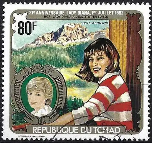 Tschad 1982 - Mi 903 - YT Pa 238 - Lady Diana ( Flugpost )