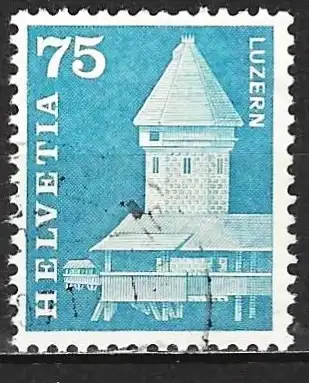 Schweiz 1960 - Mi 707x - YT 654 - Kapellbrücke & Wasserturm, Luzern