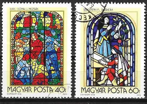 Ungarn 1972 - Mi 2817/18 - YT 2275/76 - Glasmalerei