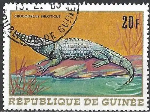 Guinea 1968 - Mi 498 - YT 366 - Fauna : Krokodil 