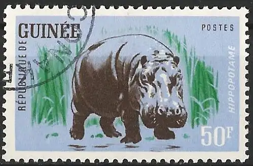 Guinea 1962 - Mi 131 - YT 108 - Fauna : Flusspferd