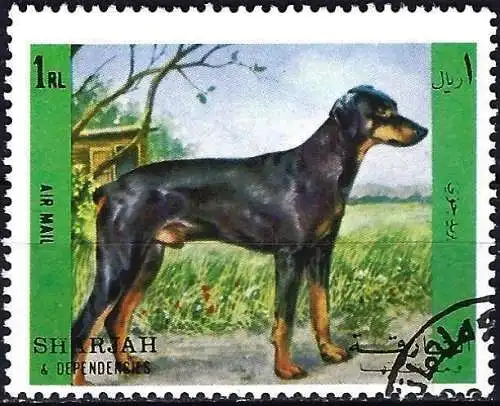 Sharjah 1972 - Mi 1292 - YT xxx - Hund Doberman