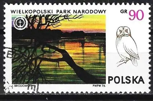 Polen 1976 - Mi 2445 - YT 2278 - Nationalpark Poznam und Waldkauz