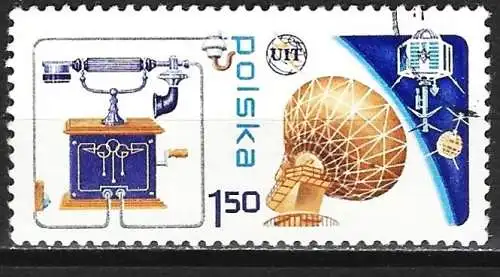 Polen 1976 - Mi 2436 - YT 2271 - U.I.T.  Telefon und Satellit