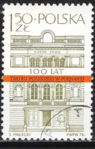 Polen 1976 - Mi 2459 - YT 2291 - Das Theater von Posen