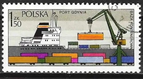 Polen 1976 - Mi 2477 - YT 2309 - Containerträger im Hafen Gdynia